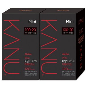 [카누] 미니 마일드 아메리카노 120Tx2개, 900mg, 120개입, 2개