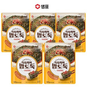 쓱쓱싹싹 밥도둑 양념깻잎 / 캠핑 여행 간편반찬, 120g, 5개