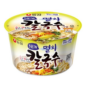 농심 멸치칼국수 컵라면 75g, 12개