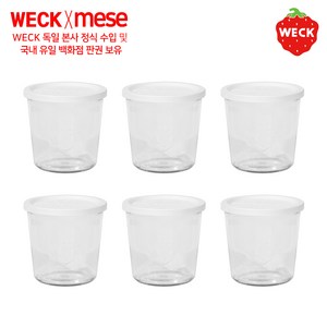 PE weck [메세몰] 독일 웩 밀폐용기 유리용기+PE마개 세트상품(4p 6p 12p), 1개, PE-742 6p