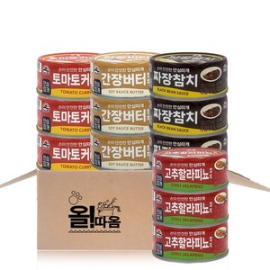 올따옴 사조참치 기획세트 100g(고추할라피뇨3 간장버터3 짜장3 토마토커리3), 100g, 1개