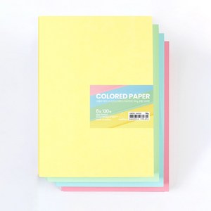 PapePhant 4컬러 색지 (4 COLORED PAPER), 90g 8절 120매