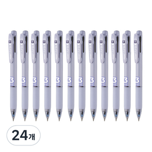 모나미 플립3 멀티펜 0.7mm, 라벤더(블랙 + 블루 + 레드), 24개