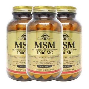 솔가 MSM (유황) 1000 mg 120 정, 120정, 3개