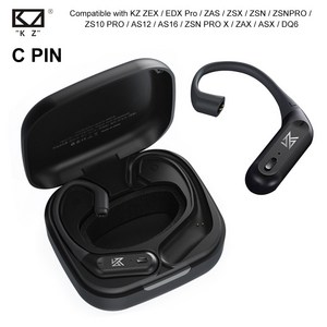 KZ AZ09 Po Bluetooth 모듈 QDC/S/C 핀 TANGZU WANER SG용 무선 헤드폰 케이블 KZ ZSN Po Casto D-FI Kila TRN MT1, Black, C Pin, 1개