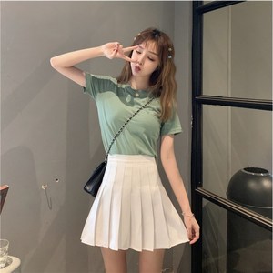[레티고] 하이웨스트 A라인 플리츠 스커트