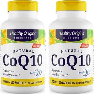 헬시오리진스 CoQ10 100mg 소프트젤 글루텐 프리 무설탕, 150정, 2개