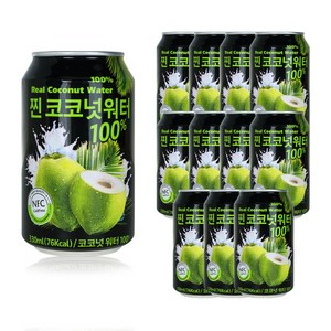 파모빗 찐 코코넛워터 100% 음료, 330ml, 24개