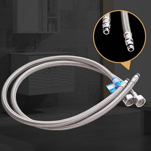 배관 G1/2 M10x1 304 Stainless Steel Braided Flexible Water Supply Hose Faucet Pipe Connector Plumbing, 1개