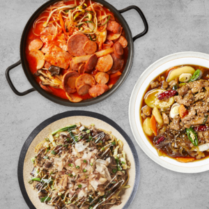 [쿡솜씨][아이들캠핑세트]안동찜닭+우삼겹야끼소바+햄가득부대찌개 밀키트 5인분