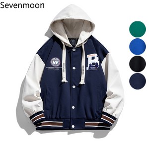 Sevenmoon 트렌드 후드 패션 개성 캐쥬얼 남자 야구복