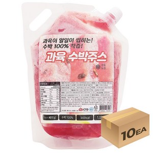 1박스) 지앤씨 냉동 과육 수박주스 1kg x 10개입, 10kg, 단품, 1개