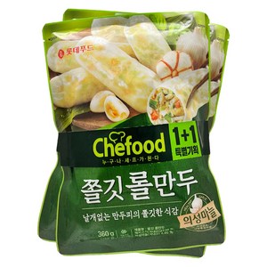 롯데 쉐푸드 의성마늘 롤만두 360g+360g, 360g, 1세트