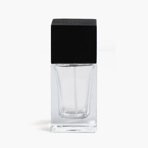 새로핸즈 클램프 타입 유리 향수공병 루나 투명 우드 블랙 30ml, 1개