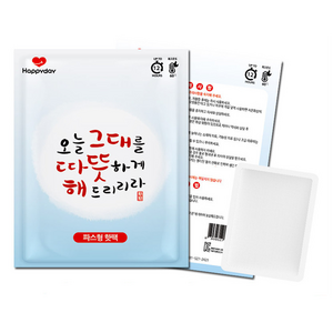 해피데이 따뜻해 파스형 핫팩 50g, 30개