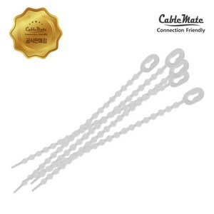 [CableMate] 케이블메이트 구슬 케이블 타이 100개 [UN-100KTA/100mm] [화이트], 1개