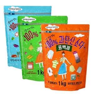 엄마의선택 베이킹소다1kg+과탄산소다1kg+구연산1kg, 1세트