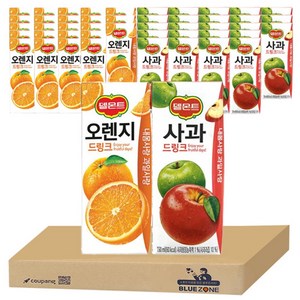 델몬트 오렌지 드링크 190ml 24팩 + 델몬트 사과 드링크 24팩