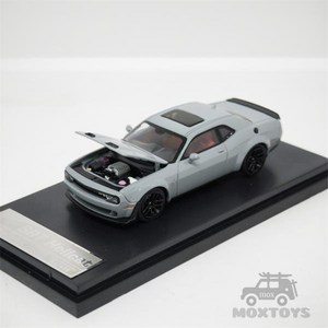 SH Stance Huntes 다이캐스트 모델 자동차 1:64 닷지 SRT 헬캣 메탈릭 화이트 그레이 블랙, 한개옵션1, 02 그레이