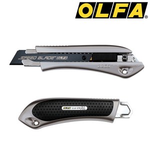 OLFA 커터칼 실버스피드커터 LTD-AL-LFB 18mm 칼 흑강 블레이드, 100