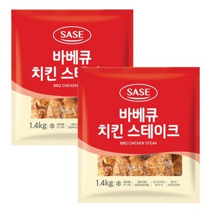 사세 바베큐 치킨 스테이크 1.4kg 냉동 닭다리살, 2개