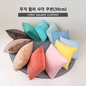 토이웍스 무지컬러 사각쿠션 쇼파쿠션 30cmx30cm 11종, 그린