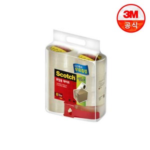 쓰리엠 스카치 포장용 테이프 3650 48mm x 50m 8p + 디스펜서 세트, 투명(테이프), 1세트