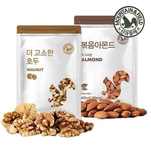 24년산 햇 견과 14태호두400g+볶음아몬드400g 신선한 견과류, 1세트