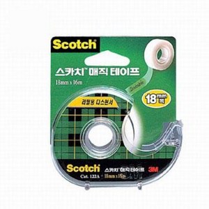 3M 스카치 매직테이프 단면디스펜서 122A 18mm x 16m, 1개