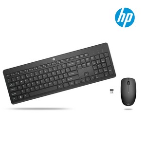 HP 정품 235 무선 한글 키보드 마우스 콤보 세트 사무용 가정용 (1Y4D0AA), 블랙, HP 235, 일반형