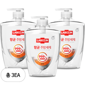 랩신 항균 주방세제 스파클링 애플향, 3개, 750ml