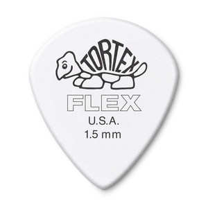 Jim Dunlop Totex Flex Jazz III 1.5mm White Guita Picks (468P1.5), 1개