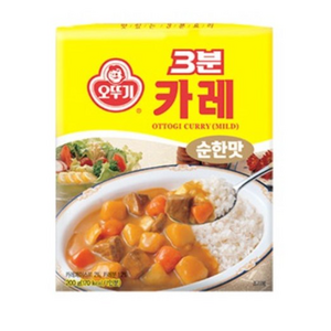 오뚜기3분 카레 순한맛, 200g, 2개