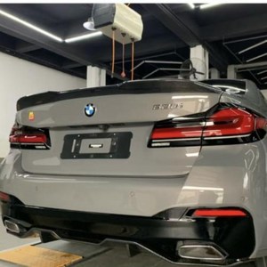 BMW 5 Sei M5 520i 528i 525i F10 F18 P Gaya 2010-2017 ABS 플라스틱 Dicat Wana Belakang Bagasi Kompatem, [02] GLOSSY BLACK