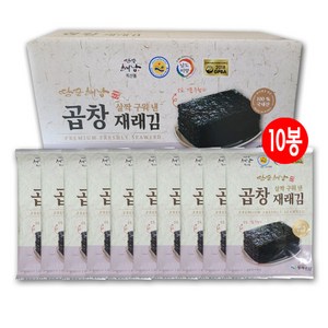 살짝구운 무조미 곱창김(5매) X 10봉, 20g, 10개