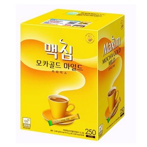 맥심 모카골드 커피믹스 250T+250T, 250개입, 2박스, 12g