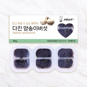 배마마 굵게다진 야채큐브 19종 재료 토핑 죽, 1개, 90g, 16.양송이(굵게다진)