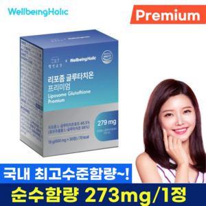 웰빙홀릭 리포좀 글루타치온 순수함량 237mg 프리미엄 영양제, 1개, 30정