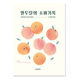 아르디움 열두달의 소비기록 M ve 2 150 x 210 mm, 복숭아, 1개