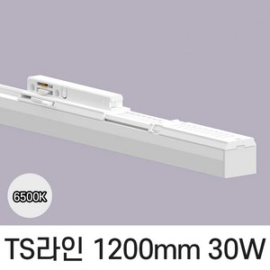 LED T라인 레일조명 트랙등 티라인 1200mm, 예도 TS라인 화이트바디, 30w 1200mm, 주광색 흰빛 6500K, 1개