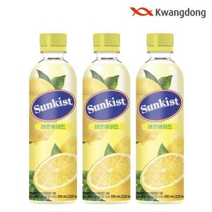 [광동직영] 광동 썬키스트 레몬에이드, 500ml, 24개