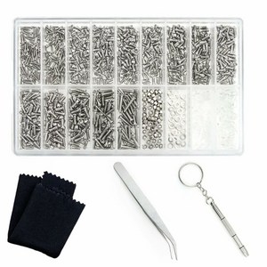 키미블랑 다고치자 1000PCS 안경 시계 수리 나사 키트, 18세트