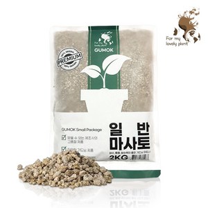 거목산업사 일반 마사토 2kg 소포장 분갈이흙 다육이 선인장 멀칭 배수 원예자재, 2개, 대립