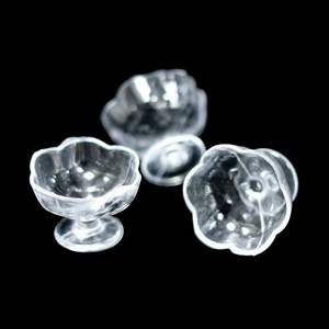 MS-61*미니어처*투명꽃모양빙수컵*20x15mm(10개입) J-03-137, 1개