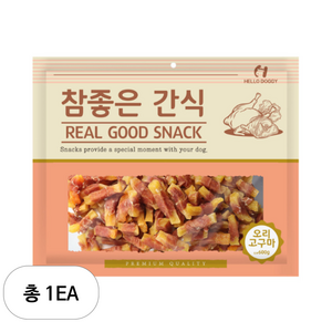 헬로도기 참좋은간식 건조간식, 오리고구마, 600g, 1개