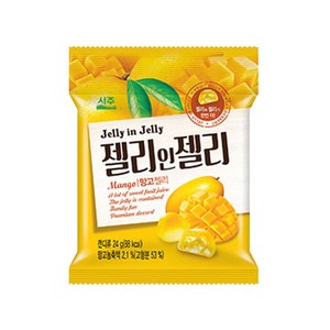 서주 젤리 인 젤리 망고, 23g, 1개