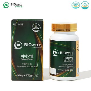 한국바이오웰 한숨패키지 폐 기관지 목관리 흡연자 450mg x 60정 건강기능식품 브로콜리 감초 생강, 1개