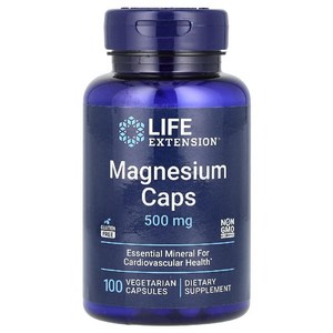 (3통) 라이프익스텐션 Magnesium Caps 산화 마그네슘 시트레이트 500 mg 100배지캡슐, 3개