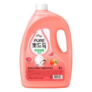 피죤퓨어 뽀드득 주방세제 자몽향, 3개, 3L