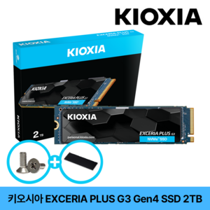 키오시아 EXCERIA PLUS G3 M.2 NVMe SSD 2TB + NVMe방열판